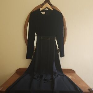 David Warren Black Velvet Crush Vinatge Dress